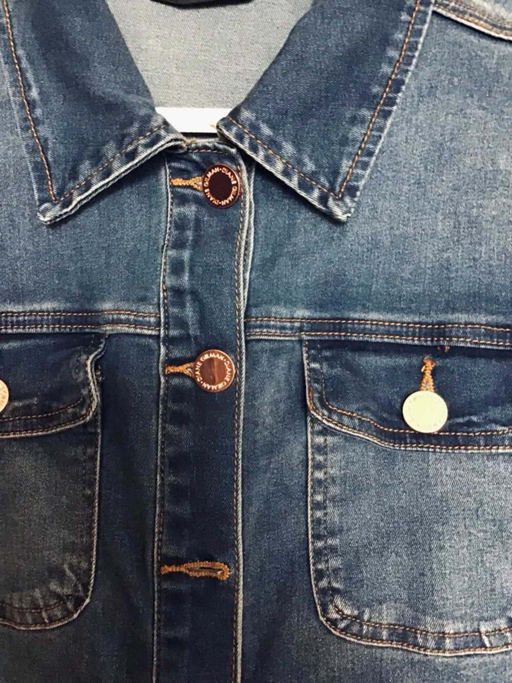 DG2 by Diane Gilman Vintage Wash Denim Jacket - Blue - Picture 2 of 7